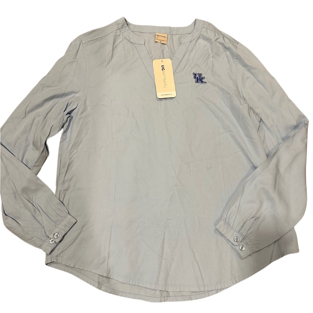 NWT Women’s Light Blue UK KY  Logo Long Sleeve Shirt - Small